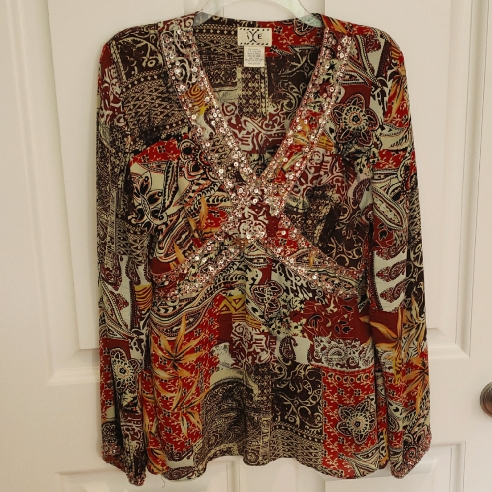 IXE brand lightweight silk top